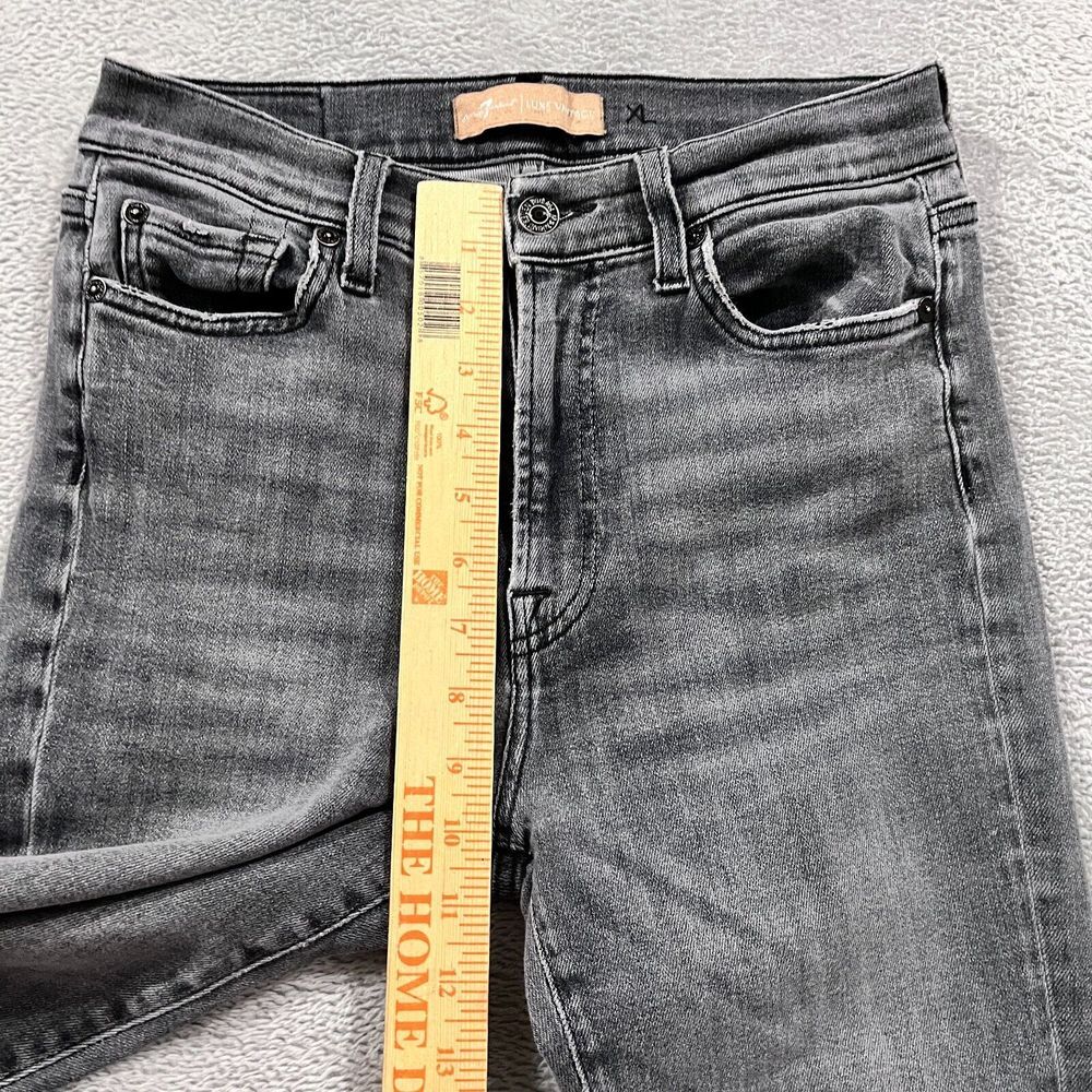 7 For All Mankind Luxe Vintage Jeans Women's 28 Ankle Skinny Italy Gray - Picture 10 of 11